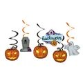 Halloween spiral hanging decorations with pumpkin ghost and tombstone cutouts - Halloween Classic Style 1 / 12-Piece Set