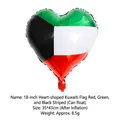 18-inch heart-shaped foil balloon with green white black and red stripes - Heart Shape Red Green Black Striped / 18 Inch