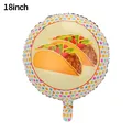 18-inch round foil balloon with taco design and colorful polka dots for party decor - 18-inch Mexican Round - Pancake