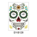 Wasserfester Halloween Tag der Toten Zucker-Schädel Gesichtstattoo Design SY-B128 - Zuckerschädel-Muster (SY-B128) / 210x150mm