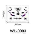 Halloween Tag der Toten Gesicht Tattoo Aufkleber Set, WL-0003 Stil, Größe 160x120mm - WL-0003 Stil / 120x160mm