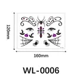 Day of the Dead Halloween face tattoo sticker model WL-0006 with 160x120mm dimensions - WL-0006 Style / 120x160mm