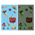Tatouages temporaires lumineux Jour des Morts avec des motifs de squelettes mexicains - Style de Bougie Lumineuse Jour des Morts (En-012)