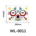 Waterproof Day of the Dead colorful skull face tattoo sticker WL-0011 for Halloween - WL-0011 Style / 120x160mm