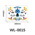 Waterproof Day of the Dead face tattoo sticker 160x120mm skull makeup design WL-0015 - WL-0015 Style / 120x160mm