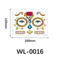 WL-0016 Day of the Dead waterproof face tattoo sticker with colorful sugar skull design - WL-0016 Style / 120x160mm