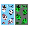 Autocollants de tatouage lumineux mexicains Jour des Morts pour enfants, têtes de mort, étanches - Style de Sorcier Lumineux Jour des Morts (En-019)