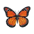 Simulation 3D réaliste de papillon Monarque orange pour Halloween et Jour des Morts - Type Adhésif / 1 Pièce (4CM) / Orange