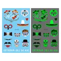 Tatouages temporaires lumineux mexicains Jour des Morts avec motifs de crânes pour enfants - Style de Masque Lumineux Jour des Morts (En-023)