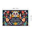Mexikanisches Tag der Toten Banner 180x110cm mit Totenkopf für Party Dekoration - Stil 3