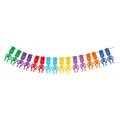 Bannière de guirlande de papier squelette colorée du Jour des Morts pour décoration de fête - 1 Pièce
