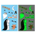 Autocollants de tatouage Halloween lumineux pour enfants avec fantôme et chauve-souris - Style de Chat Noir Lumineux Halloween (En-030)