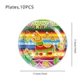 Details zu 7-Zoll-Papiertellern für mexikanische Fiesta-Partys, Set mit 10 Stück - Mexikanisches Thema-7 Zoll / 10er-Set