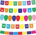 Guirlande de bannières colorées en feutre pour décorations de fête à thème mexicain - Style Alphabet (A) / Brin Unique