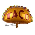 Ballon en aluminium en forme de taco pour décoration de fête, taille 60x70cm - Burrito