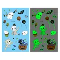 Tatouages temporaires Halloween lumineux avec motifs mignons de squelette et fantôme - Style de Momie Lumineuse Halloween (En-036)