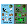Autocollants de tatouage Halloween lumineux pour enfants avec effet jour et nuit - Style de Sorcier V2 Lumineux Halloween (En-039)