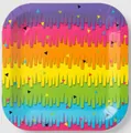 Assiette en papier carrée pour fête mexicaine avec motif de franges arc-en-ciel - Pack de 8 en 7 Pouces