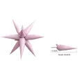 Vue détaillée d'un petit ballon en aluminium mauve en forme de cône de 45,8 cm. - Rose Clair
