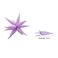 Détail du ballon étoile en aluminium violet montrant le cône et la petite taille - Pourpre Macaron