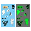 Autocollants de tatouage Halloween phosphorescents avec momie et fantôme pour enfants - Style de Château Lumineux Halloween (En-043)