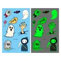 Tatouages temporaires Halloween phosphorescents avec fantômes et crânes pour enfants - Style de Œil Lumineux Halloween (En-044)