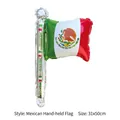 Detailansicht der Mexiko-Handflagge Folienballon, Größe 31x50cm - Mexiko Handflagge Ballon / Mexiko Flaggenfarbe
