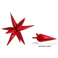 Mesures détaillées du ballon en aluminium rouge pour décoration d'étoile filante - Rouge