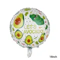 18-inch round avocado foil balloon for Mexican Fiesta party decorations - 18 Inch Avocado Round Balloon