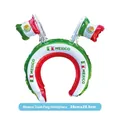 Inflatable Mexican flag theme headband balloon for fiesta party decorations 28cm - Double Flag Headband Style