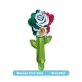 Mexicaanse vlag roos thema handgehouden aluminiumfolie ballon voor feest, 18x38cm - Rozenstok Stijl