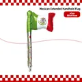 Inflatable handheld Mexico flag foil balloon for parade and party decor, 32x61cm size - Mexico Extended Handheld Flag Balloon
