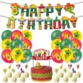 Komplettes mexikanisches Fiesta-Themen-Geburtstagsdekorationsset mit Luftballons und Banner - Set