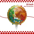 18-inch round Mexican theme foil balloon with eagle and snake flag design - 18 Inch I Love Mexico Round Balloon