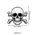 Striscione per bagagliaio teschio Halloween decorazione auto festa 140x125cm SKU - WSCBJ1-01 / Motivo Teschio (CBJ1-01)