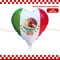 18 inch heart shaped Mexico flag foil balloon for national day party decorations - 18 Inch Mexican Heart Balloon