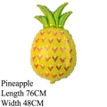 Großer Ananas-Folienballon für Sommerpartys, Größe 76x48cm, lebendige Farben. - Ananas