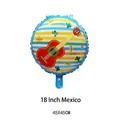 Globo de papel de aluminio de 18 pulgadas con diseños de guitarra y cactus para fiesta mexicana - Patrón de Guitarra / 50 Piezas/Paquete (Grande Redondo)