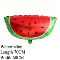 Wassermelonen-Folienballon für Sommerfest-Dekoration Obstthema 70x60cm - Wassermelone