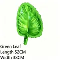 Detailansicht grüner Blatt-Luftballon mit Größenangaben 52x38cm für Event-Deko - Grüne Blätter