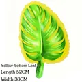 Lebhafter grün-gelber Monstera-Blatt-Folienballon für Sommerpartys, Größe 52x38cm - Gelbe Blätter
