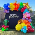 Kit arco di palloncini Fiesta con palloncini cactus e taco per festa di compleanno - Decorazioni per Palloncini per Feste Messicane (xp-440) / 18 Pollici