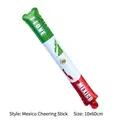 Inflatable Mexico flag cheering sticks for Independence Day decorations, 10x60cm size - Mexico Cheering Stick Balloon