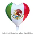 18-inch heart-shaped Mexican flag foil balloon for independence day party decor - 18 Inch Mexican Heart Balloon