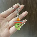 Mexicaans carnaval sleutelhanger met cactus, gitaar en sombrero hoed - Gitaarspelende Cactus (1)