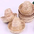Miniatur handgewebte mexikanische Strohhüte für Weinflaschendekoration und Haustiere - Mexikanischer Strohhut (Stil 1)