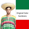 Traditioneller mexikanischer Sombrero aus Naturstroh mit Bommeln für Karnevalspartys - Mexikanischer Hut / Natürlicher Sombrero