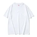 T-shirt bianca in cotone di alta qualità vestibilità oversize con classico girocollo - 3XL / Tops / Bianco