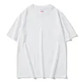 Premium 220g combed long-staple cotton white T-shirt featuring a loose drop shoulder fit - S / Top / Grey