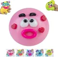 Schattige roze hondengezicht swap squishy speelgoed, langzame rebound anti-stress - Roze